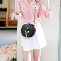 Cute Cat Round Bag - Thumbnail 9