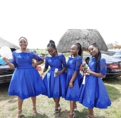 Knee Length Bridesmaid Dresses Royal Blue