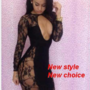 Black Lace Dress - Thumbnail 1