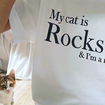 My cat is rockstar & i'm a manager t shirt - Thumbnail 5