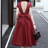 Cute tulle beads short prom dress homecoming dress - Thumbnail 3