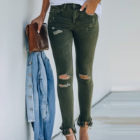 Design Sexy Ripped Denim Pants - Thumbnail 1