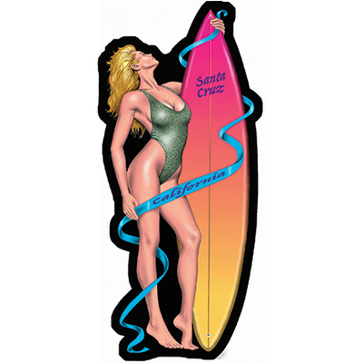 SC surfer girl sticker