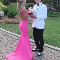 SP2076,Pink Sweetheart Neck Open Back Mermaid Prom Dresses,Pink Mermaid Formal Evening Dresses - Thumbnail 1