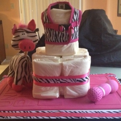 Diva doggy diaper cake