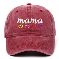 Mama Embroidered Denim Cap Hat - Thumbnail 2