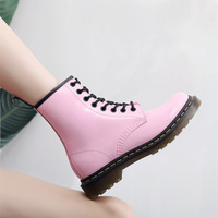 Pink Patent Leather Boots - Thumbnail 5