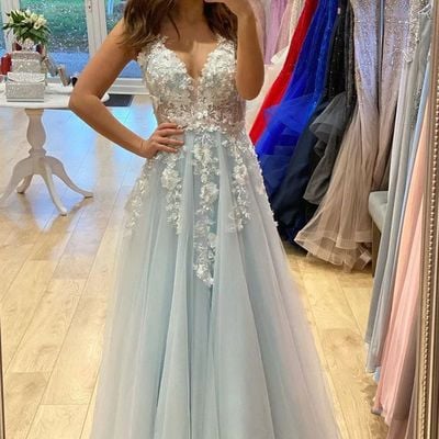 Sp2094,sexy prom dress,v-neck prom dress,appliques prom dress,a-line prom dress,long prom dress,evening dress