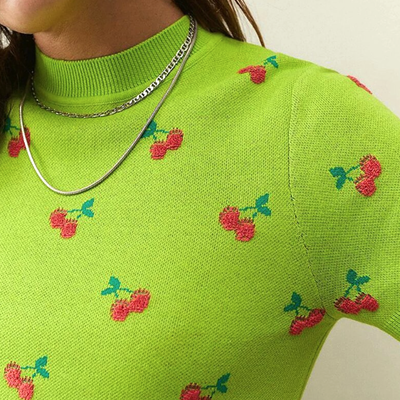 Cherry green top - Thumbnail 3