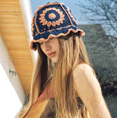 CROCHET FLORAL HAT