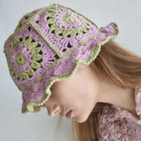 CROCHET FLORAL HAT - Thumbnail 3