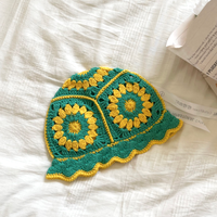 CROCHET FLORAL HAT - Thumbnail 8