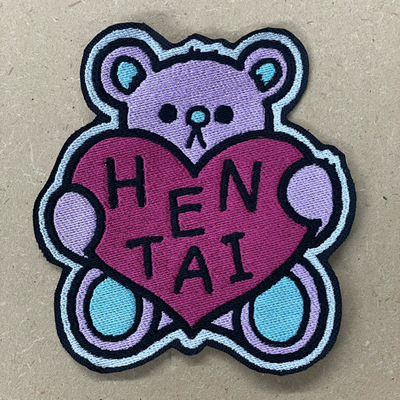 BEAR PATCH purple/blue