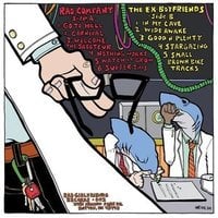 RGF-002 THE EX-BOYFRIENDS/RAD COMPANY "HOLD MY GLASSES" SPLIT LP - Thumbnail 1