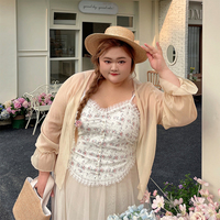 Plus size women Pretty Sexy Floral Pearl Buttons Lace Tank Tops Camisole - Thumbnail 2