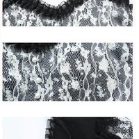 Plus size women Pretty Sexy Floral Pearl Buttons Lace Tank Tops Camisole - Thumbnail 9