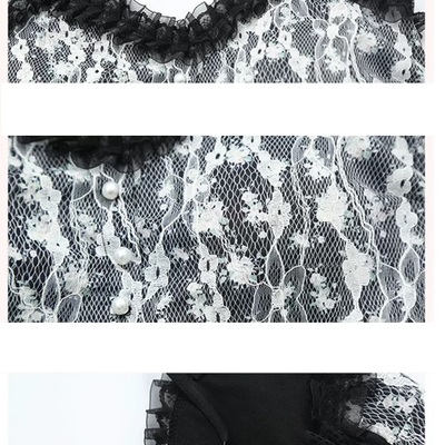 Plus size women pretty sexy floral pearl buttons lace tank tops camisole