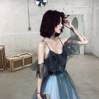 Stylish v-neck gradient long prom dress - Thumbnail 5