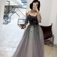 Stylish v-neck gradient long prom dress - Thumbnail 6