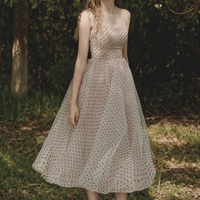 Champagne tulle short prom dress homecoming dress - Thumbnail 7