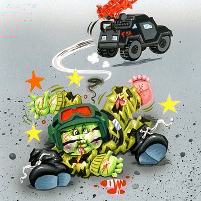 Hit and ron / blindsided brent  final art - g.i. jokes series 3 2022 - Thumbnail 4