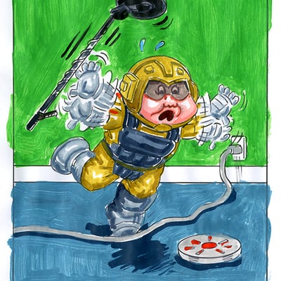 Trippin' tormad / wired wayne color rough - g.i. jokes series 3 2022 - Thumbnail 3