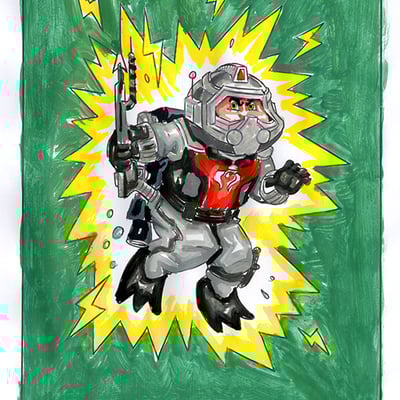 Neil eel / frog manny color rough - g.i. jokes series 3 2022 - Thumbnail 2