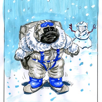 Snow dane / layered larry color rough - g.i. jokes series 3 2022