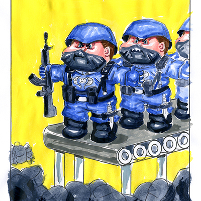 Cooper trooper / arnie builder color rough - g.i. jokes series 3 2022