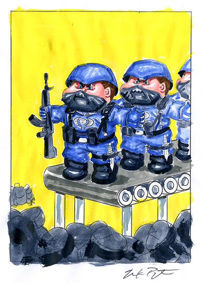 COOPER Trooper / ARNIE Builder Color Rough - G.I. Jokes Series 3 2022