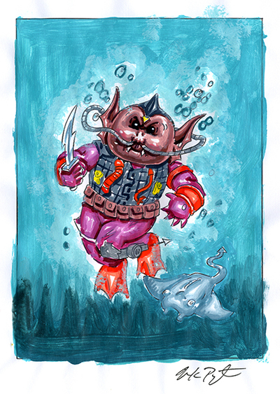 Hy DREW / Deep Divin' IVAN Color Rough - G.I. Jokes Series 3 2022