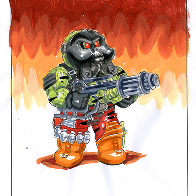 Dark lonnie / evadin' evan color rough - g.i. jokes series 3 2022