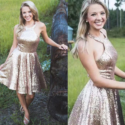 Halter homecoming dresses short length - Thumbnail 5