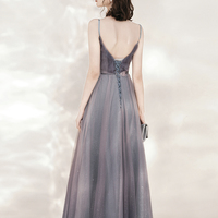 Stylish tulle long A line prom dress evening dress - Thumbnail 5