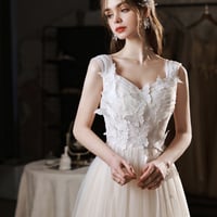 Cute tulle lace short prom dress homecoming dress - Thumbnail 1