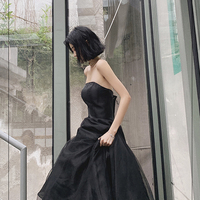 Black tulle short prom dress cute homecoming dress - Thumbnail 2