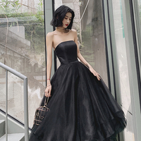 Black tulle short prom dress cute homecoming dress - Thumbnail 4