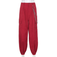 Y2K CORDUROY PANTS WITH CHAIN - Thumbnail 2