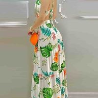 Fashion Women's Sleeveless Print Two-piece Set - Thumbnail 1