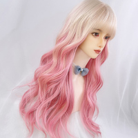 Gold powder highlight gradient curly wigs - Thumbnail 4