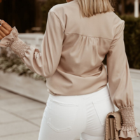 Casual Solid Color Long Sleeve Shirt - Thumbnail 2