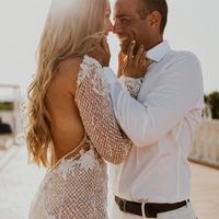 Luxurious Mermaid Beading Tulle Wedding Dresses with Appliques - Thumbnail 2