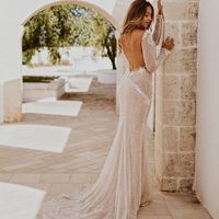 Luxurious Mermaid Beading Tulle Wedding Dresses with Appliques - Thumbnail 3