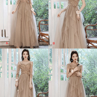 Cute tulle long prom dress A line evening dress - Thumbnail 9