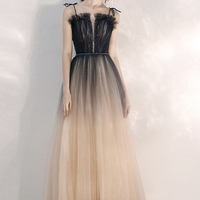 Stylish tulle sequins long prom dress evening dress - Thumbnail 2