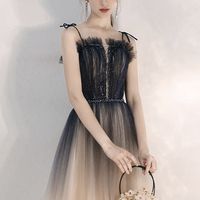 Stylish tulle sequins long prom dress evening dress - Thumbnail 4