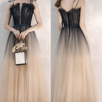 Stylish tulle sequins long prom dress evening dress - Thumbnail 6