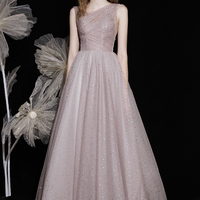 Pink tulle tea length prom dress evening dress - Thumbnail 6