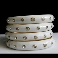 White & Gold 4 set Bangles - Thumbnail 1