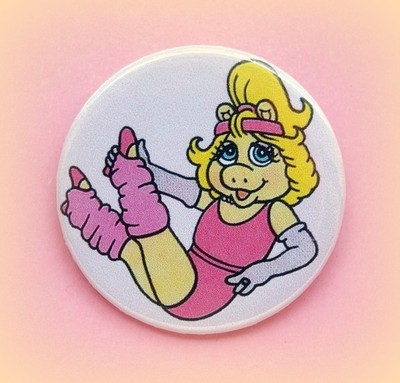 Miss Piggy - pinback button, magnet or clip 1.5 Inch (38mm)
